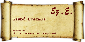 Szabó Erazmus névjegykártya