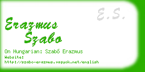 erazmus szabo business card