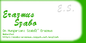 erazmus szabo business card